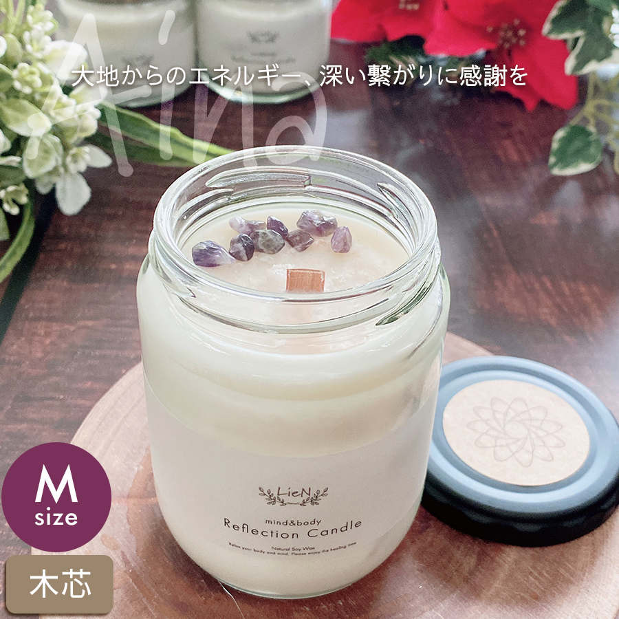 【Āina（アイナ）】Mサイズ ソイ キャンドル 木芯